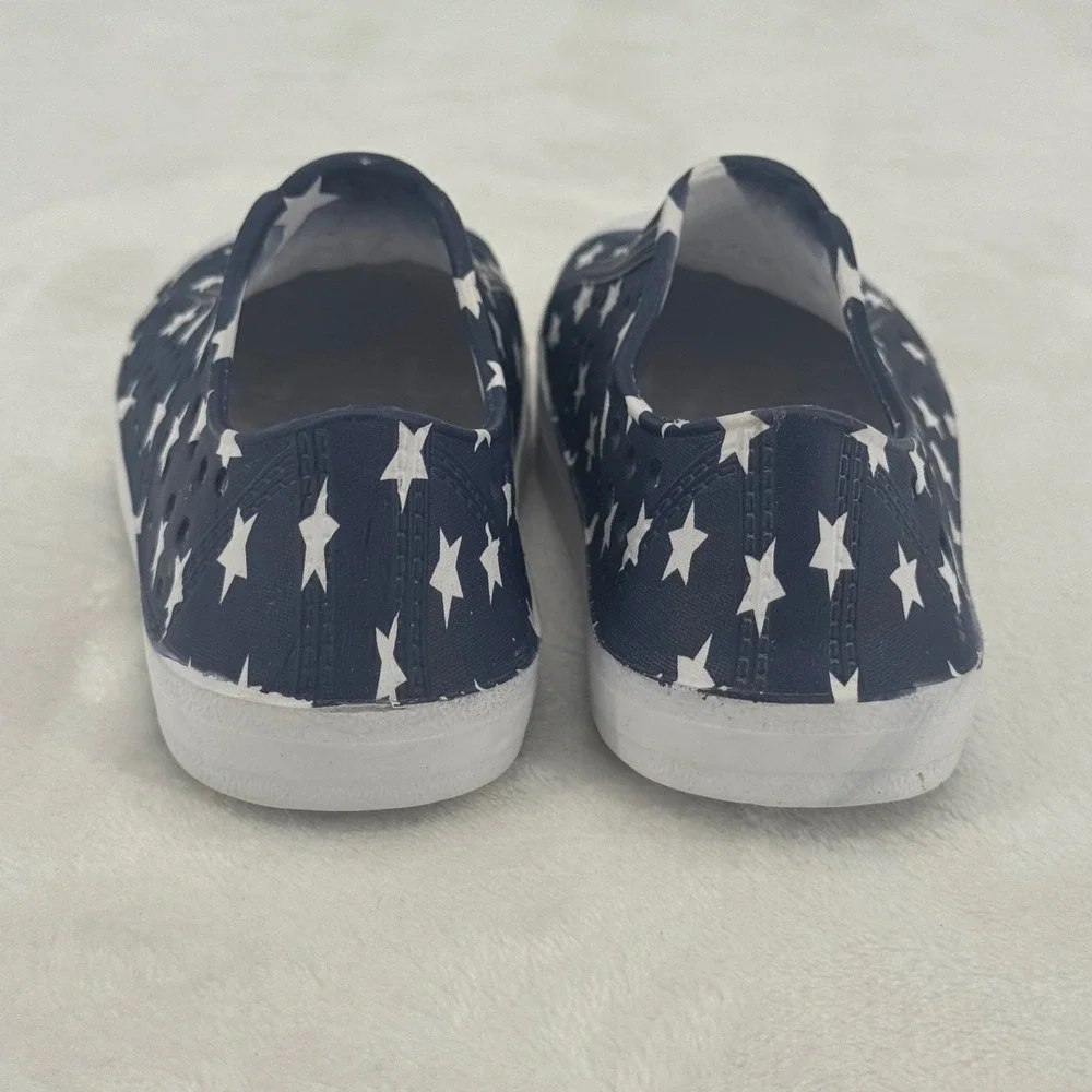 Capelli Kids Shoes Sz 7 Navy & White Star Print Slip On Sneakers Water Shoe USA